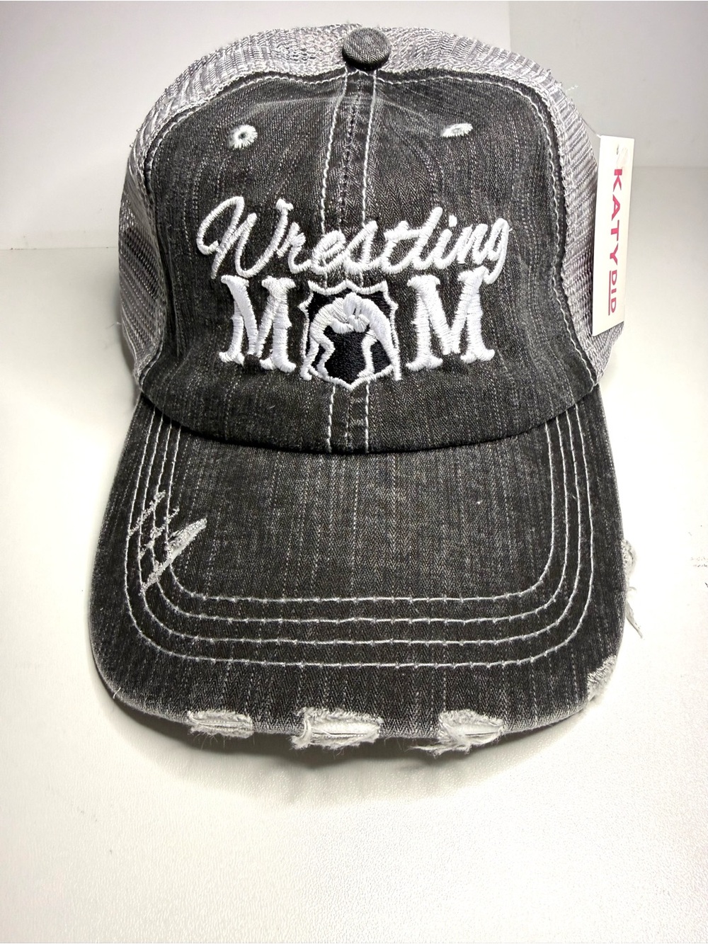NWT Katydid Black and Gray Women’s Trucker Hat WRESTLING MOM